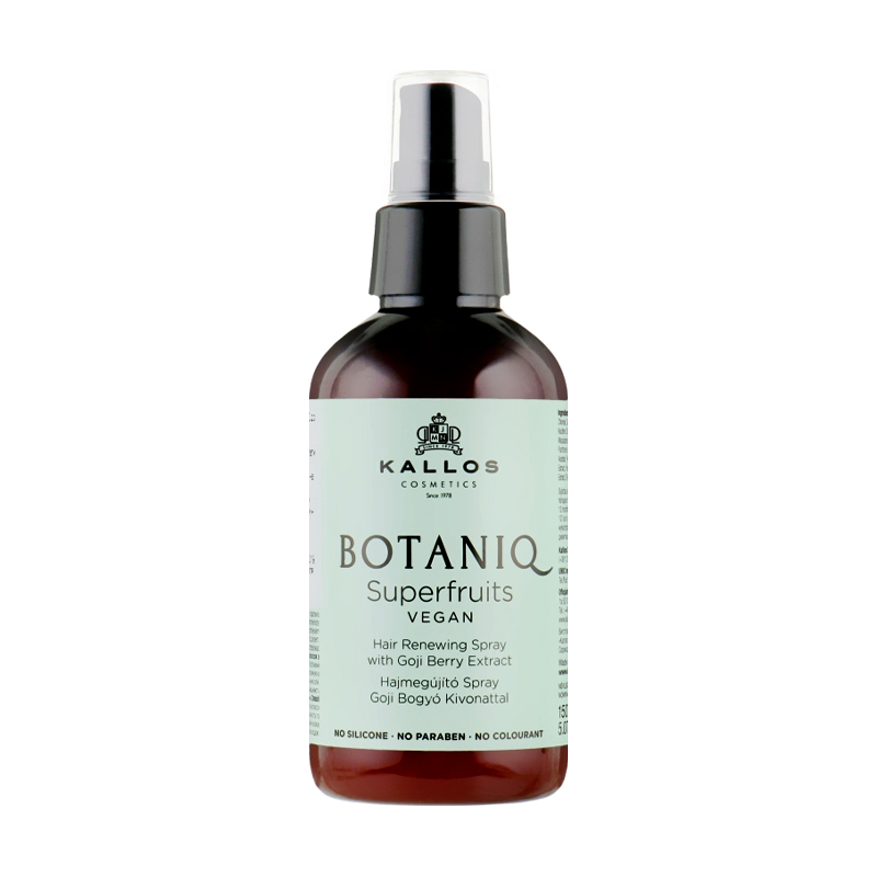 Відновлювальний спрей для волосся Kallos Cosmetics Botaniq Superfruits Hair Renewing Spray з екстрактом ягід годжі, 150 мл